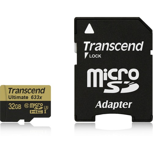 Transcend Ultimate 32 GB Class 10/UHS-I (U3) microSDHC - 95 MB/s Read - 85 MB/s Write - 633x Memory Speed