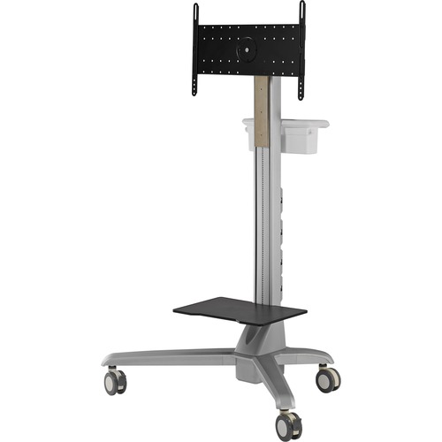 Amer Mobile Media Conference Computer / TV Display Cart - Up to 65" Screen Support - 35 kg Load Capacity - 66.93" (1700 mm) Height x 44.29" (1125 mm) Width x 32.28" (820 mm) Depth