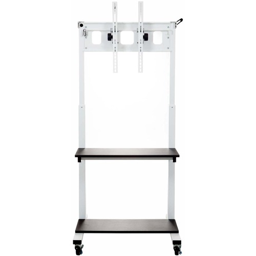Luxor CLCD - Crank Adjustable Flat Panel TV Cart - 32" to 80" Screen Support - 209 lb Load Capacity - LCD, Flat Panel Display Type Supported - 2 x Shelf(ves) - 66.25" Height x 30" Width x 28.50" Depth - Steel, Medium Density Fiberboard (MDF)