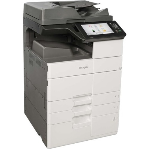 Lexmark MX912DXE Laser Multifunction Printer - Monochrome - Copier/Fax/Printer/Scanner - 65 ppm Mono Print - 1200 x 1200 dpi Print - Automatic Duplex Print - Up to 300000 Pages Monthly - 3650 sheets Input - Color Scanner - 600 dpi Optical Scan - Monochrom