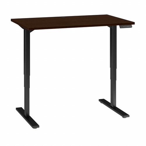 Bush Business Furniture 48W x 30D Height Adjustable Standing Desk Mocha Cherry - For - Table TopThermofused Laminate (TFL) Rectangle Top - Black T-shaped Base - 2 Legs - 23" to 49" Adjustment x 47.60" Table Top Width x 29.37" Table Top Depth - 49" Height 