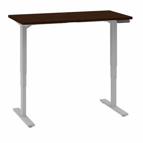 Bush Business Furniture 48W x 24D Height Adjustable Standing Desk Mocha Cherry - For - Table TopThermofused Laminate (TFL) Rectangle Top - Gray T-shaped Base - 2 Legs - 23" to 49" Adjustment x 47.60" Table Top Width x 23.35" Table Top Depth - 49" Height -