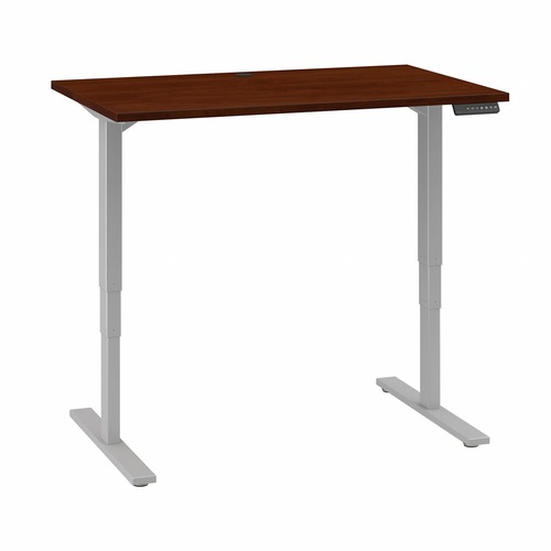 Bush Business Furniture 48W x 30D Height Adjustable Standing Desk Hansen Cherry - For - Table TopThermofused Laminate (TFL) Rectangle Top - Gray T-shaped Base - 2 Legs - 23" to 49" Adjustment x 47.60" Table Top Width x 29.37" Table Top Depth - 49" Height 