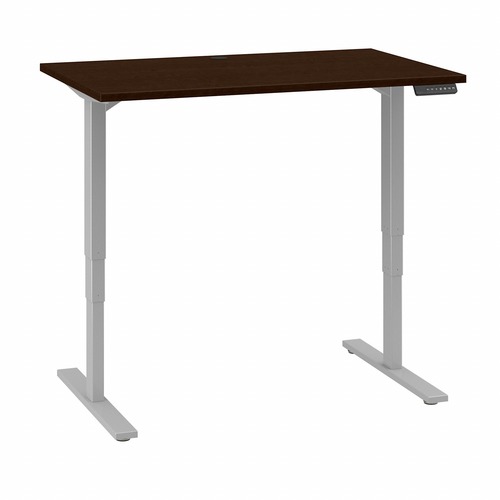 Bush Business Furniture 48W x 30D Height Adjustable Standing Desk Mocha Cherry - For - Table TopThermofused Laminate (TFL) Rectangle Top - Gray T-shaped Base - 2 Legs - 23" to 49" Adjustment x 47.60" Table Top Width x 29.37" Table Top Depth - 49" Height -