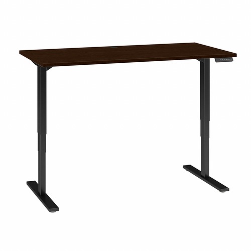 Bush Business Furniture 60W x 30D Height Adjustable Standing Desk Mocha Cherry - For - Table TopThermofused Laminate (TFL) Rectangle Top - Black T-shaped Base - 2 Legs - 23" to 49" Adjustment x 59.45" Table Top Width x 29.37" Table Top Depth - 49" Height 
