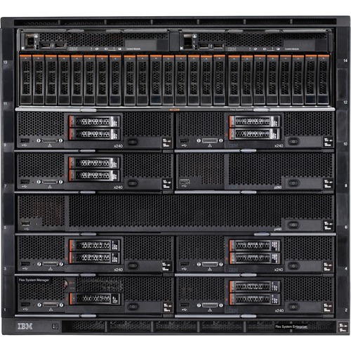 Lenovo Flex System Enterprise Chassis - Rack-mountable - Black - 10U - 6 x 2500 W - Power Supply Installed - 2 x USB(s)