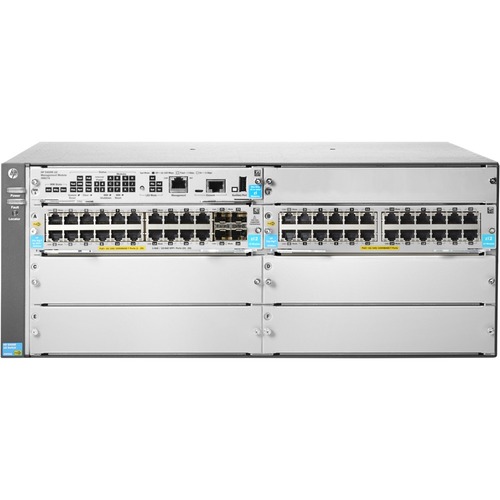 Aruba 5406R 44GT PoE+/4SFP+ (No PSU) v3 zl2 Switch - 44 Ports - Manageable - Gigabit Ethernet, 10 Gigabit Ethernet - 10/100Base-TX, 10/100/1000Base-T, 10GBase-X - 3 Layer Supported - Modular - Twisted Pair, Optical Fiber - 4U High - Rack-mountable - Lifet