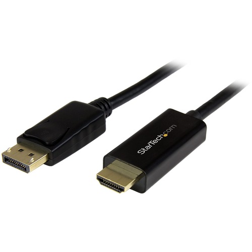 StarTech.com 3ft (1m) DisplayPort to HDMI Cable, 4K 30Hz Video, DP 1.2 to HDMI Adapter Cable Converter for HDMI Monitor/Display, Passive - 3.3ft/1m Passive DisplayPort to HDMI cable converter - 4K 30Hz/1080p/7.1 Audio/HDCP 1.4/DPCP; DP 1.2 to HDMI 1.4 - C