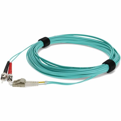 AddOn 8m Laser-optimized Multi-Mode Fiber (LOMM) Duplex ST/LC OM4 Aqua Patch Cable - 100% application tested and guaranteed compatible