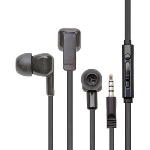 Califone E3 Ear Bud - Stereo - Mini-phone (3.5mm) - Wired - 16 Ohm - 12 Hz - 22 kHz - Earbud - Binaural - In-ear - 3.9 ft Cable - Noise Reduction Microphone - Black - PC Headsets & Accessories - CIIE3T