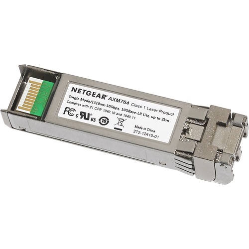Netgear ProSAFE 10 Gigabit Base-LR Lite SFP+ Single Mode Module - For Data Networking, Optical Network - 1 x LC 10GBase-LR Network