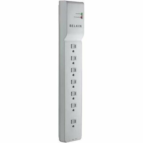 Lenovo Belkin SURGE 7 Outlets Home/Office Surge Protector with 3.7m/12 ft Extended Cord - White - 7 x AC Power - 2160 J - 12 ft