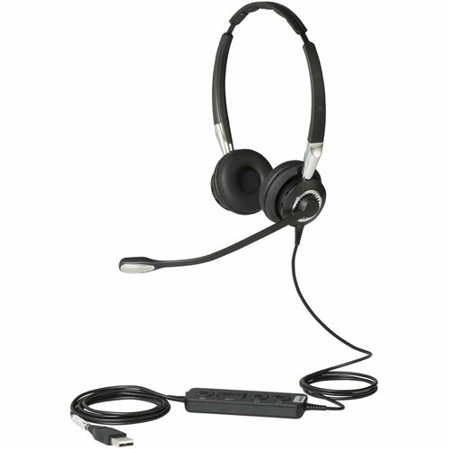 Jabra BIZ 2400 II USB Headset - Stereo - USB - Wired - Over-the-head - Binaural - Supra-aural - Noise Canceling - Black