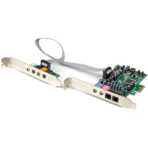 StarTech.com 7.1 Channel Sound Card - PCI Express - 24-bit - 192KHz - Add hi-fi digital optical 7.1 surround sound to your computer through PCIe - 7.1 Channel PCIe Sound Card - 24-bit 192KHz - PCIe 7.1 Surround Sound Card - PC Audio Adapter Card - SPDIF o