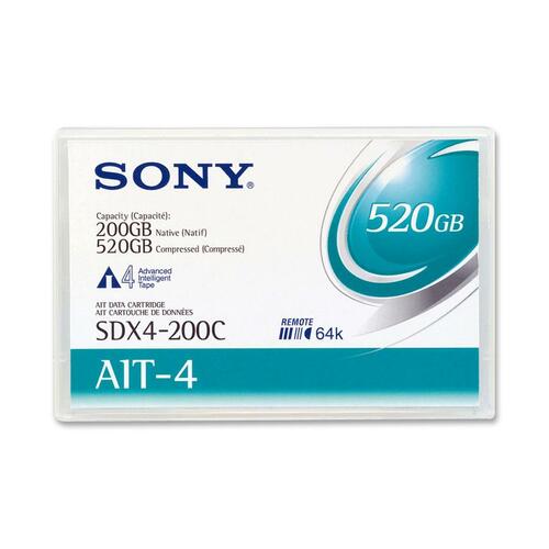 Sony AIT-4 Tape Cartridge - AIT-4 - 200 GB (Native) / 520 GB (Compressed) - 807.09 ft Tape Length - 1 Pack