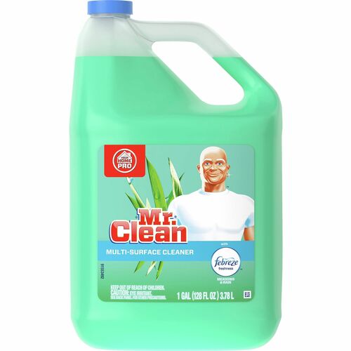 Mr. Clean Multipurpose Cleaner with febreze - For Multipurpose - 128 fl oz (4 quart) - Meadows & Rain ScentBottle - 1 Bottle - Dilutable - Green