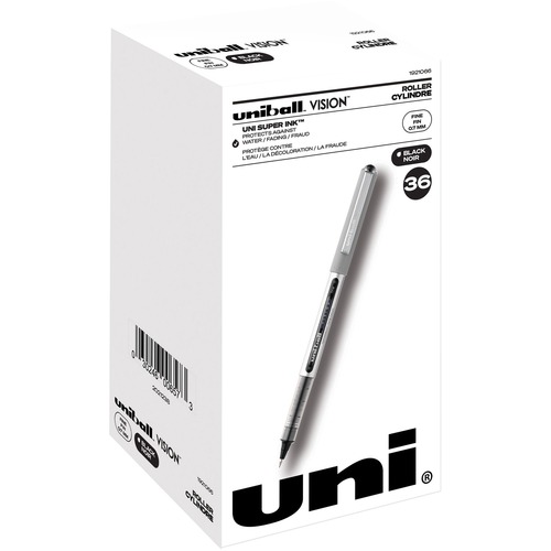 uni-ball Vision Rollerball Pens - Fine Pen Point - 0.7 mm Pen Point Size - Black Pigment-based Ink - Rollerball Pens - UBC1921066