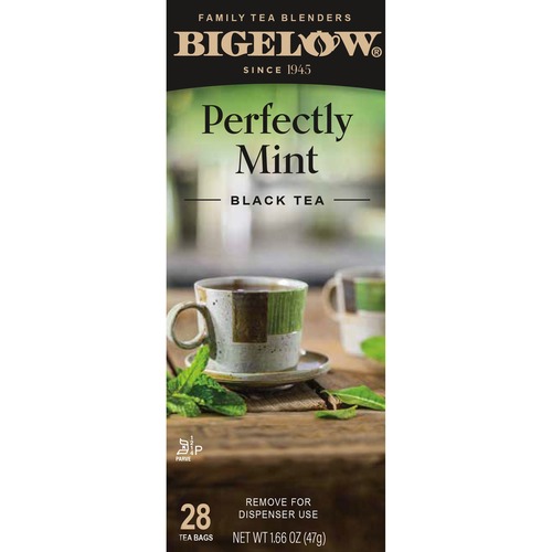 Bigelow® Perfectly Mint Herbal Tea Bag - 8 oz - 28 / Box