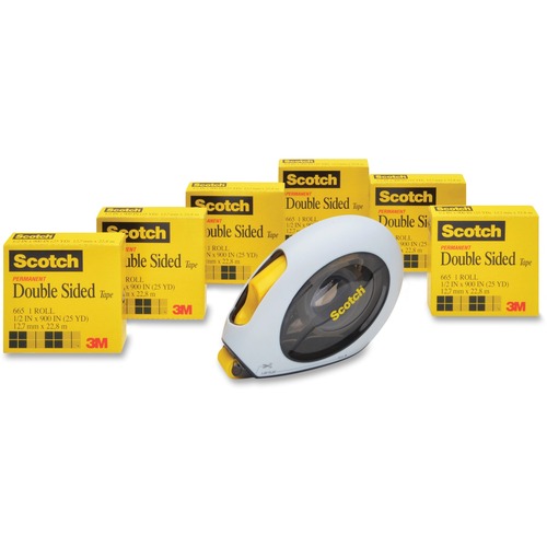 Scotch Double Sided Tape 1 Applicator With 6 Roll 1 2 X 250 Porter S Office Products