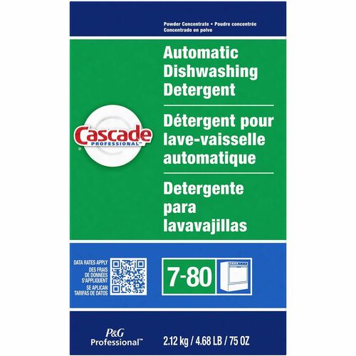 Cascade Professional Automatic Dishwasher Detergent Powder - For Dish - 75 oz (4.69 lb) - Fresh Scent - White - 1 Each