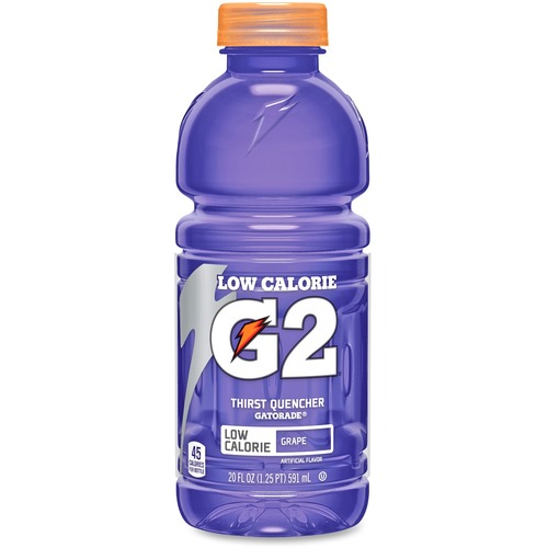 Gatorade G2 Grape Low-Calorie Sports Drinks - 20 fl oz (591 mL) - Bottle - 24 / Carton