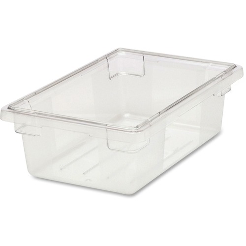 Rubbermaid Commercial 3.5-Gallon Food/Tote Box - External Dimensions: 18" Length x 12" Width x 6" Height - 3.50 gal - Snap Lock Closure - Stackable - Polycarbonate - Clear - For Food Storage - 1 Each