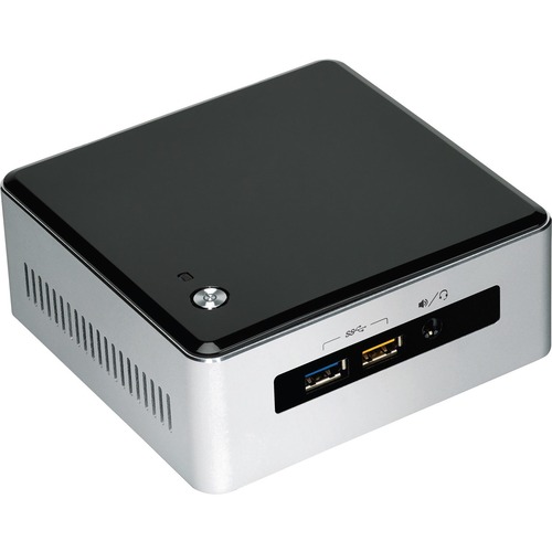 Intel NUC5CPYH Desktop Computer - Intel Celeron N3050 - Mini PC - Silver, Black - Intel HD Graphics DDR3L SDRAM - IEEE 802.11ac - 65 W