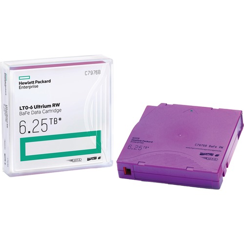 HPE LTO Ultrium-6 Data Cartridge - LTO-6 - 2.50 TB (Native) / 6.25 TB (Compressed) - 2775.59 ft Tape Length - 960 Pack