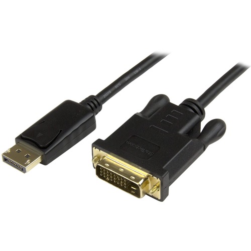 StarTech.com DisplayPort to DVI Converter Cable - DP to DVI Adapter - 3ft - 1920x1200 - Eliminate clutter by connecting your PC directly to the monitor using this short adapter cable - Works with DP computers like HP EliteBook 840 & HP Zbook 15 and DVI mo