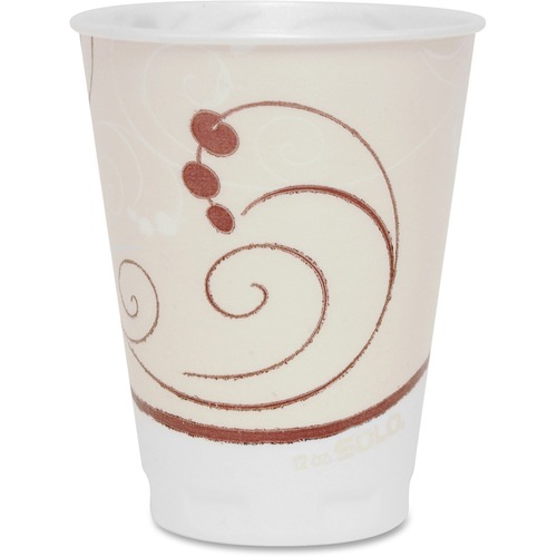 Solo Trophy Plus 12 oz Symphony Insulated Hot/Cold Cups - 100 / Pack - Beige - Foam - Hot Drink, Cold Drink, Beverage