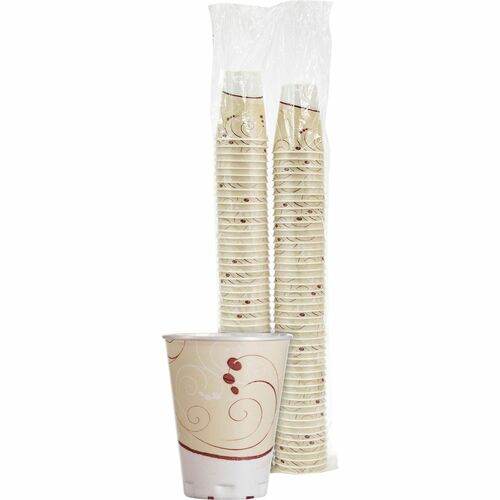 Solo Trophy Plus 12 oz Symphony Insulated Hot/Cold Cups - 100 / Pack - Beige - Foam - Hot Drink, Cold Drink, Beverage