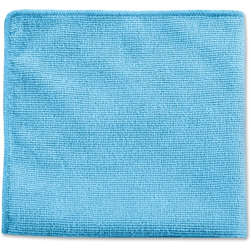 Rubbermaid Commercial Microfiber Light-Duty Cleaning Cloths - Cloth - 12" (304.80 mm) Width x 12" (304.80 mm) Length - 24 / Pack - Blue = RUB1820579