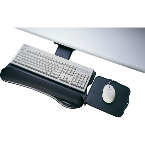 Kensington 60044 Fully Adjustable Articulating Keyboard/Mouse Platform - 35.3" (895.35 mm) Width x 12" (304.80 mm) Depth - Black - 1