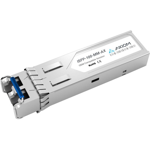 Axiom 100BASE-FX SFP Transceiver for Alcatel - iSFP-100-MM - For Optical Network, Data Networking 100Base-FX - Optical Fiber1310 nm - Multi-mode - Fast Ethernet - 100Base-FX - 100 Mbit/s"