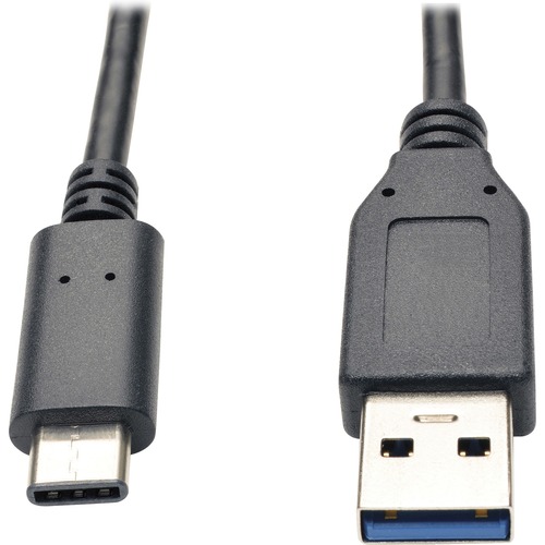 Eaton Tripp Lite Series USB-C to USB-A Cable (M/M), USB 3.2 Gen 1 (5 Gbps), Thunderbolt 3 Compatible, 3 ft. (0.91 m) - USB for Smartphone, Tablet, Computer - 640 MBps - 3 ft - 1 x Type C Male USB - 1 x Type A Male USB - Nickel Plated, Gold-plated Contacts