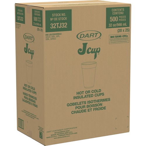 Genuine Joe Hot/Cold Foam Cups 12 fl oz 25 / Carton White Foam