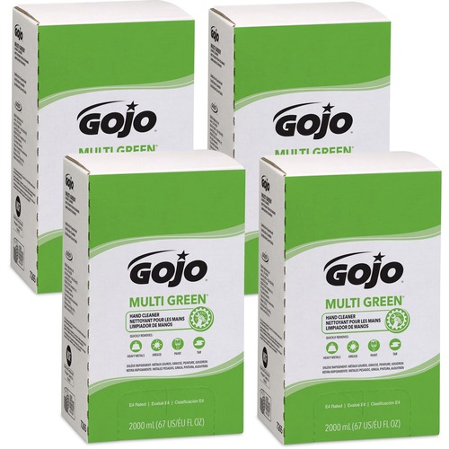 Gojo® Multi Green Hand Cleaner - Citrus ScentFor - 67.6 fl oz (2 L) - Soil Remover, Dirt Remover, Kill Germs - Hand - Green - Non-abrasive - 4 / Carton