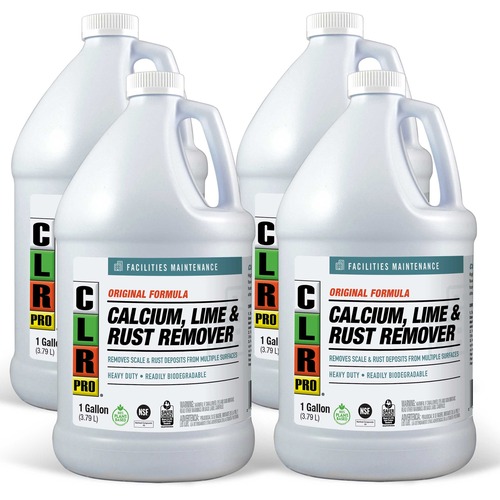 CLR Calcium, Lime & Rust Remover - Liquid - 128 fl oz (4 quart) - 4 / Carton - Clear