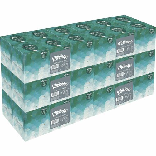 Kleenex Professional Facial Tissue Cube for Business - 2 Ply - White - Paper - Soft, Strong - 90 Per Box - 36 / Carton