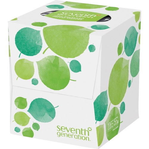 Seventh Generation 100% Recycled Facial Tissues - 2 Ply - White - Paper - 85 Per Box - 36 / Carton