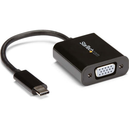 StarTech.com USB-C to VGA Adapter - Thunderbolt 3 Compatible - USB C Adapter - USB Type C to VGA Dongle Converter - Connect your MacBook, Chromebook or laptop with USB-C to a VGA monitor/projector - Hassle-free setup with reversible USB Type C connector -