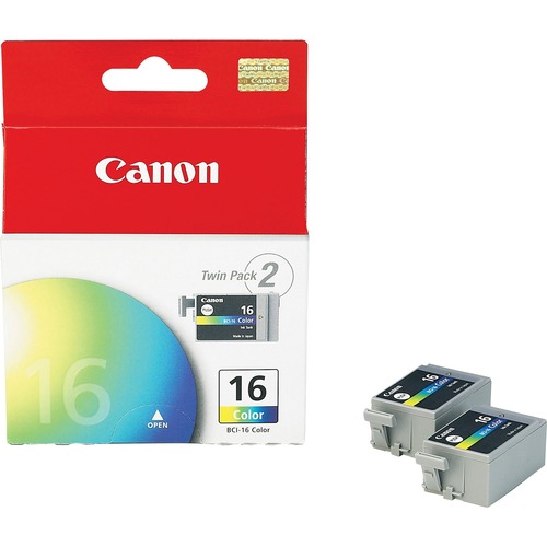 Canon BCI-16 Original Ink Cartridge - Inkjet - 75 Pages - Color - 2 / Pack - Ink Cartridges & Printheads - CNM04440