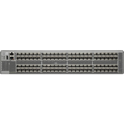 Cisco MDS 9396S 16G FC Switch, with 48 Active Ports (Port-side Exhaust) - 16 Gbit/s - 48 Fiber Channel Ports - 1 x RJ-45 - Manageable - Rack-mountable - 2U - Redundant Power Supply