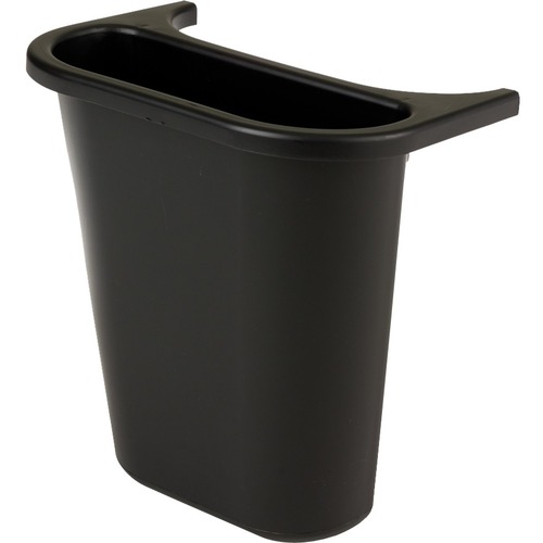 Rubbermaid 2950-73 Deskside Wastebasket Recycling Side Bin - 11.5" Height x 7.3" Width x 10.6" Depth - Black - 1