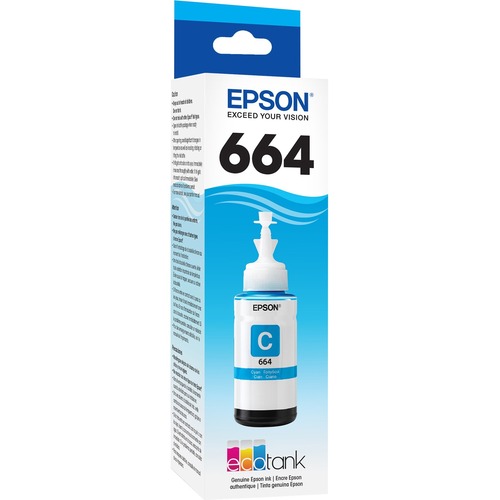 Epson T664 Ink Refill Kit - Inkjet - Cyan - 6500 Pages - 70 mL