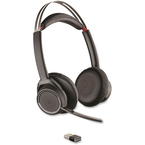 Plantronics Voyager Focus Noise-canceling Headset - Stereo - Wireless - Bluetooth - 150 ft - Over-the-head - Binaural - Supra-aural - PC Headsets & Accessories - PLN20265201