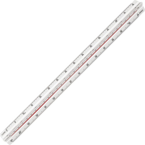 Staedtler Mars Triangular Scale - Metric Measuring System - Solid Plastic - 1 Each - White - Triangular Scales - STD987184BK