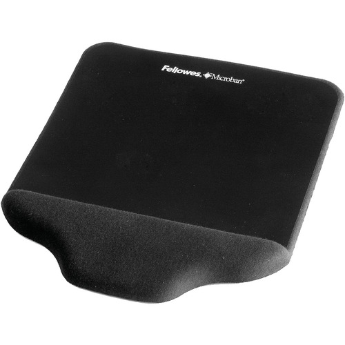 Fellowes Mouse Pad - Black - Plush, Foam, Fabric - 1 Pack - Mouse Pads - FEL9297401