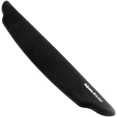 Fellowes Wrist Rest - Black - Plush, Foam, Fabric - 1 Pack - Mouse Pads - FEL9297501