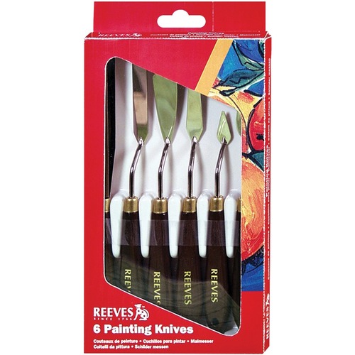 Reeves Metal Painting Knives Set - Painting - 6 / Set - Wood, Steel
